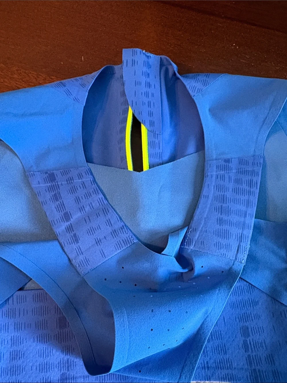 Adidas Blue & Neon Athletic Running Crop Top - Picture 8 of 12